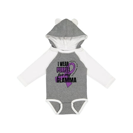 

Inktastic Chronic Pain I Wear Purple For My Glamma Gift Baby Boy or Baby Girl Long Sleeve Bodysuit