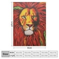 thumbnail image 4 of COMIO Reggae Rasta Lion Blanket Throw Bedding Room Decor Flannel Blankets for Bed Sofa, 4 of 6