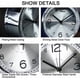 thumbnail image 3 of 4 Inch Silent Metal Alarm Clock Morning, Retro Sound Alarm, Battery Powered Electromechanical Alarm Clock, Travel Clock (Silver), 3 of 3