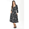 thumbnail image 1 of Vestido estampado hojas Roman Fashion /Juvenil, 1002 (Negro) negro G, 1 of 5