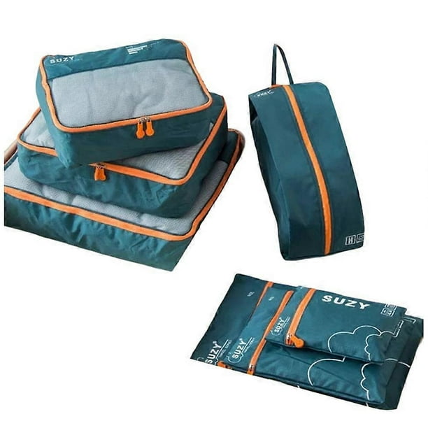 7 Pieces Set Travel Organizer Storage Bags Suitcase Portable Luggage Organizer Clothes Shoe Tidy Pou