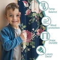thumbnail image 3 of Blackout Kids Curtains,Pioneer Flower Floral Print Pattern Childrens Insulated Curtains Set Of 2,Bedroom Essentials,Toddler Room Decor 42"x54", 3 of 5
