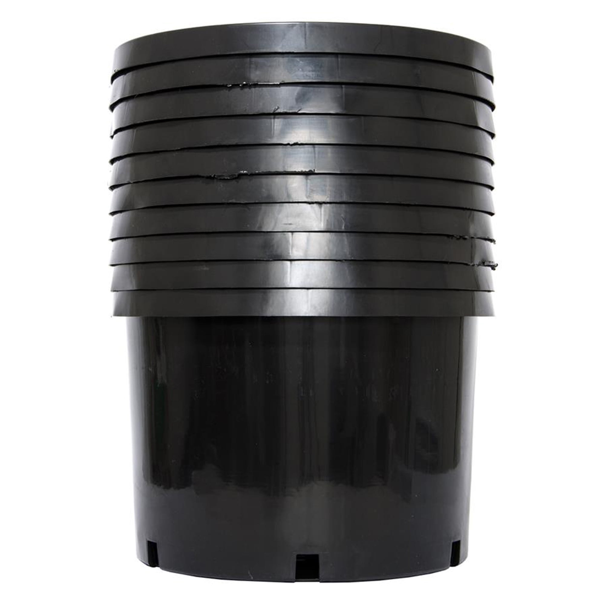 Pro Cal 10 Gal Premium Nursery Planter Garden Grow Pots, Black (Set of 10)