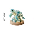 thumbnail image 3 of Sea Glass Sea Turtle DIY Kit with Warm LED Lights, Coastal Beach‑Style Tabletop Ornament, Complete Hand‑Assembly Craft Kit for Home Display, Birthday and Holiday Gift, 3 of 6