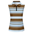thumbnail image 6 of Womens Golf Shirt Sleeveless Tennis Shirt Collared Zip Up Printed Resort Golf Top, Quick Dry Polyester Athletic Tank Tops Blue M, 6 of 7