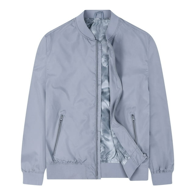 Funicet Veste Homme Décontractée, Vestes Homme Décontractées, Veste Légère Couleur Unie Extérieure Fine à Manches Longues
