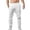 White, variant on HXWCHs Men's Summer Linen Pants Slim Fit Yoga Wear Grey L