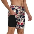 thumbnail image 2 of Logiee Barbeque1 Print Men's Swim Trunk,Quick Dry Board Shorts ,Men's Swim Trunks with Compression Liner, Bathing Suits with Pockets-Medium, 2 of 6