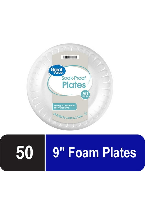 Great Value Foam Plates in Disposable Tableware
