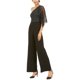 thumbnail image 1 of Mono de un solo hombro adornado para mujer de Adrianna Papell, negro, 4 Adrianna Papell Monos, 1 of 1