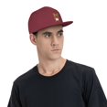 thumbnail image 6 of ZICANCN Teddy Bear Brown Baseball Caps, Trucker Hats for Men And Women, Adjustable Breathable Flat Caps, Dark Red, 6 of 8