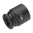 thumbnail image 3 of Uxcell Deep Impact Socket 3/8" Drive by 17mm Metric 6 Point Socket 30mm Long, 3 of 7