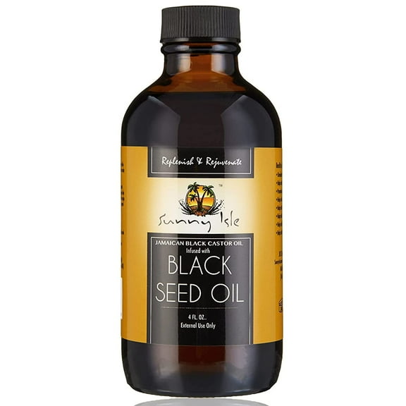 Sunny Isle Jamaican Black Castor Hair Growth Oil Infused with Black Seed Oil - Skin and Hair Moisturizer, Promotes Healthy Skin and Stimulates Hair Growth - 4oz
