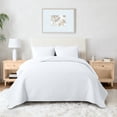 thumbnail image 6 of VCCOEM Quilt Set Twin/Twin XL Size Lightweight Bedspreads, All Season Coverlet, 2 Piece (1 Quilt, 1 Pillow Sham), Woven Pattern, White, 6 of 10