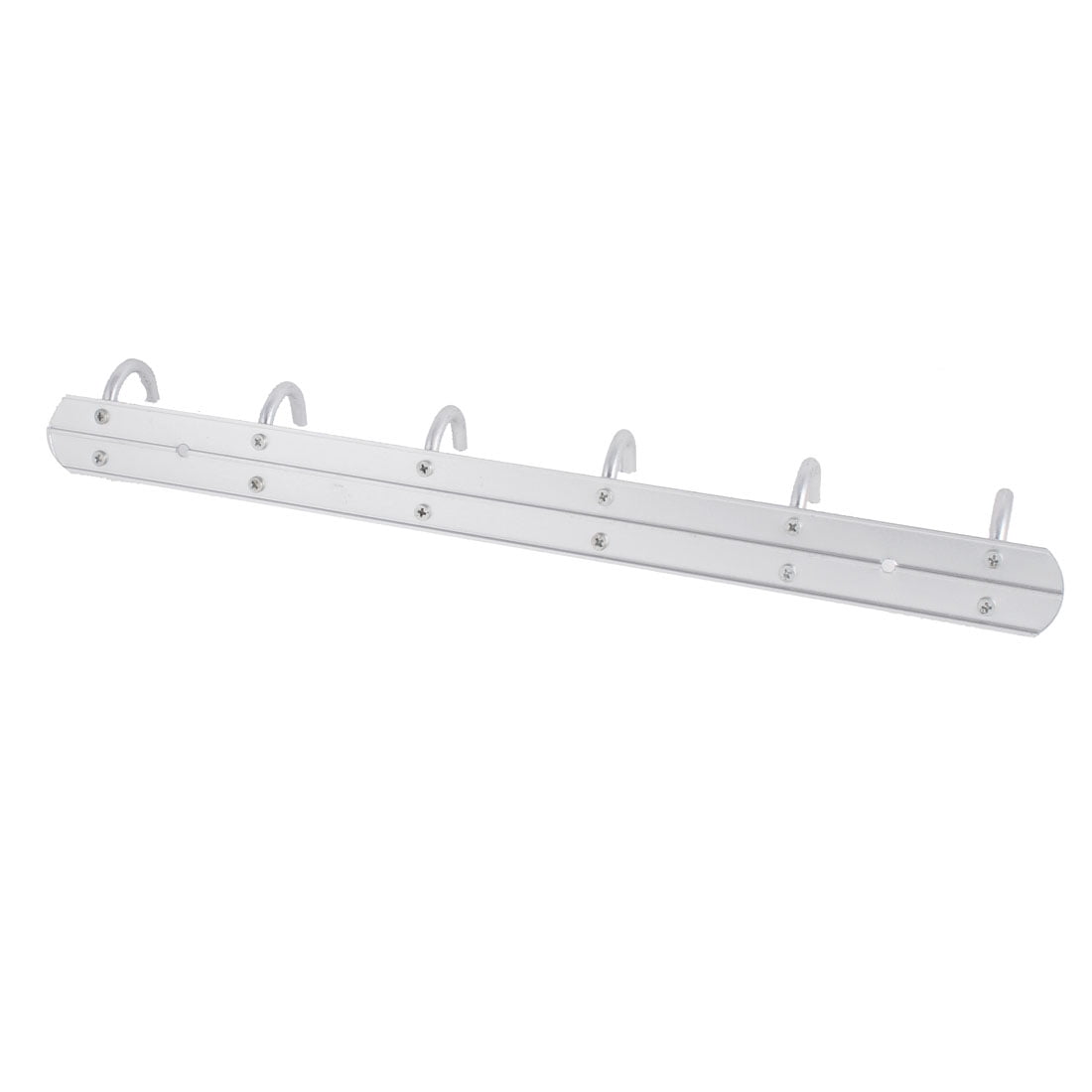Unique Bargains 2 Pcs Wall Mounted Hat Towel Coat Hanging Rack 6 Hooks Hanger