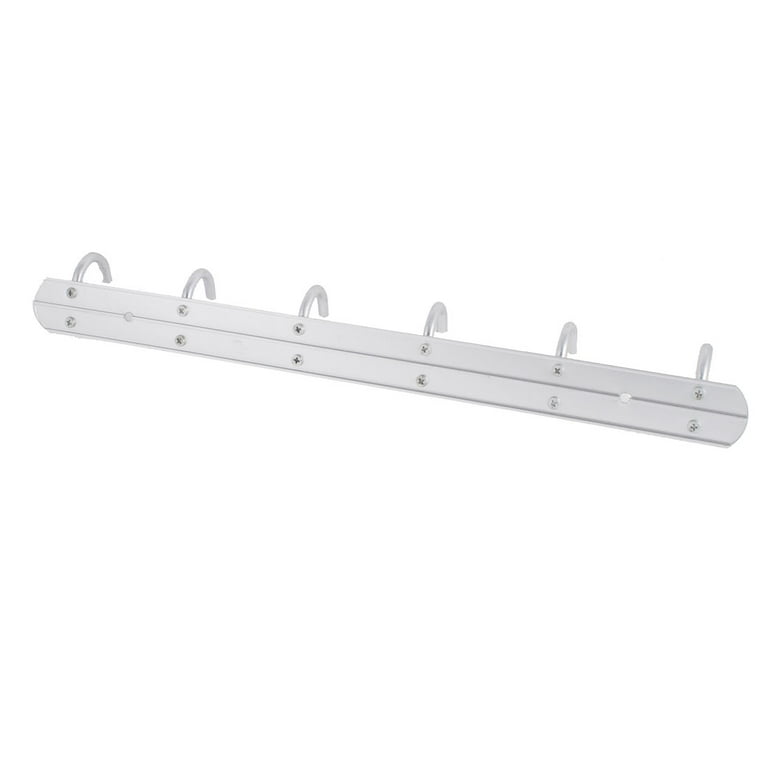 Unique Bargains Aluminum Wall Mounted Coat Hat Towel Clothes Robe Hooks and  Hangers Silver Tone 1 Pc