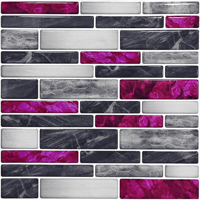 10Pcs 15X15Cm Self Adhesive Tile Brick Wall Stickers Waterproof Kitchen Bathroom