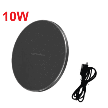 10W Wireless Fast Charger Charging Pad Dock for Samsung iPhone Android Phone-Black