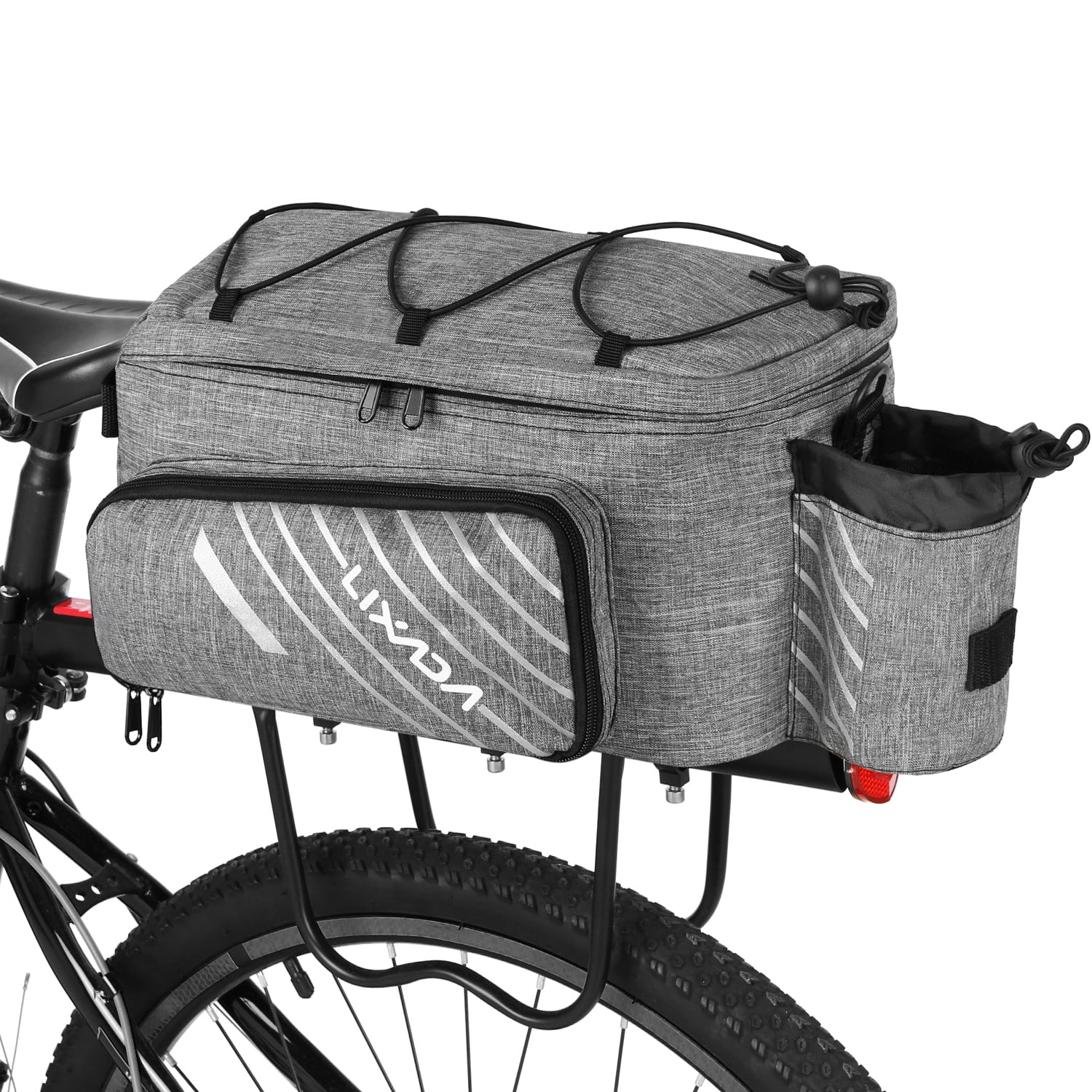 Lixada Expandable Bike Trunk Bag Bicycle Rack Rear Seat Bag Cycling