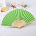 thumbnail image 3 of Home Improvement, Solid Fan Folding Folding Party Wedding Hand Dance Held Silk Pattern Color Tools & Home Improvement, Paper Fans set, 3 of 3