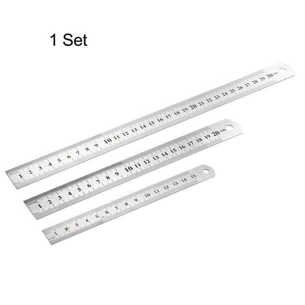 uxcell 6 Pcs Steel Ruler, 8 inch Ruler, Metal Ruler, Ruler, Inches