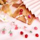 thumbnail image 4 of 1 caja de 36 dijes de fresas de resina, adornos de fresas, adornos artísticos de fresas pequeñas y coloridas., 4 of 5