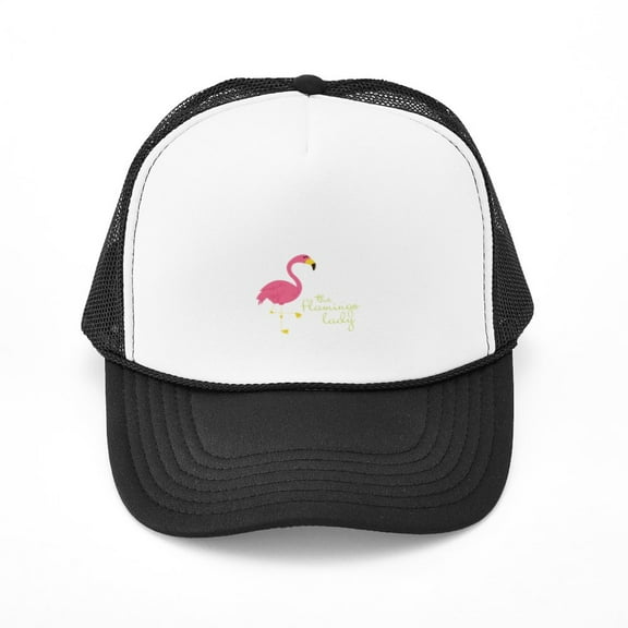 CafePress - The Flamingo Lady - Adjustable Unisex Printed Trucker Hat with Mesh Back