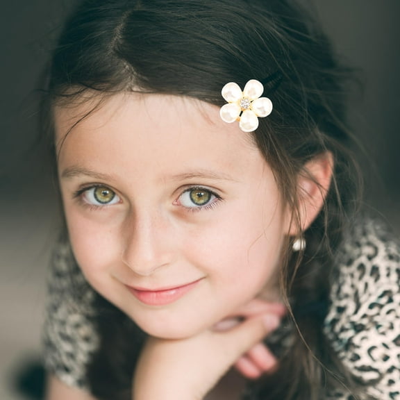 MUSEYA 20pcs Hair Rhinestones Clip DIY Hair Decorations for Women Craft White Golden