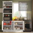 thumbnail image 5 of Madesa Hazel 2-Piece Kitchen Storage Set with 3 Doors 3 Shelves Pantry Cabinet and 2 Doors Base Cabinet 59 Inch Wooden Organization Units for Pantry - White, 5 of 11