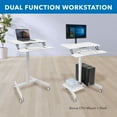 thumbnail image 5 of Mount-It! Mobile Sit-Stand Computer Workstation, Ergonomic, White, 5 of 9