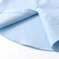 thumbnail image 3 of Otqutp KIds Boys' Long Sleeve Dress Shirts Classic Collared Button-Down Tshirt Children Solid Cotton Top with Chest Pocket Lightweight Dress Shirt(1-Blue,6 Years), 3 of 5