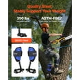 thumbnail image 2 of VEVOR Tree Climbing Spikes Set, Height-Adjustable Tree Climbing Gear with Straps & Harness, 350 lbs Load Capacity, Heavy Duty Steel Climb Spurs Arborist Equipment for Fruit Picking Hunting, 2 of 9