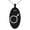 Black, variant on Stainless Steel Solar System Planetary Mars Engraved Small Oval Charm Pendant Necklace