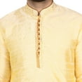 thumbnail image 4 of SKAVIJ Art Silk Kurta for Men Embroidered Indian Crew Neck Party Casual Shirt (Small, Beige), 4 of 6