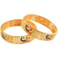 thumbnail image 2 of Pallavi Creation Kada Bangle Gold Plated Daily Use Design Peacock Design Handmade Meena Work Jewelry Indian Bangles for Women & Girls, 2 of 5