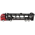 thumbnail image 1 of Juguete Modelo de Camión de Transporte de Aleación 1/50 con Función de Retroceso, para Y Niñas, Coleccionable Camión de transporte rojo Yotijar Transportador de coche de tracción, 1 of 10