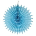 thumbnail image 3 of Floral Reef Set of 3 - 16" Party Paper Rosettes Fan Medallions (Sky Blue), 3 of 5