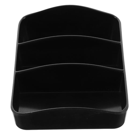 HOOWIFFY Black Plastic Sugar and Tea Bag Organizer with Multi-Grid Storage Container for Kitchen and Pantry