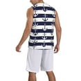 thumbnail image 5 of Gaeub Anchors Men's Mesh Basketball Jersey, Quick-Drying Sleeveless Top S-4XL, Loose Muscle Tank Top -X-Large, 5 of 9