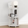 thumbnail image 2 of Furinno TURN-N-TUBE 3-Tier Half Round Table Top Nightstand End Table White, 2 of 4