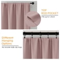thumbnail image 2 of Chyhomenyc Blush Pink Blackout Curtains 45 Inch Length 2 Panels for Bedroom, Thermal Insulated Solid Soft Rod Pocket Window Curtain Panel Drapes for Living Room, Each 40Wx45L Inch, 2 Panels, 2 of 8