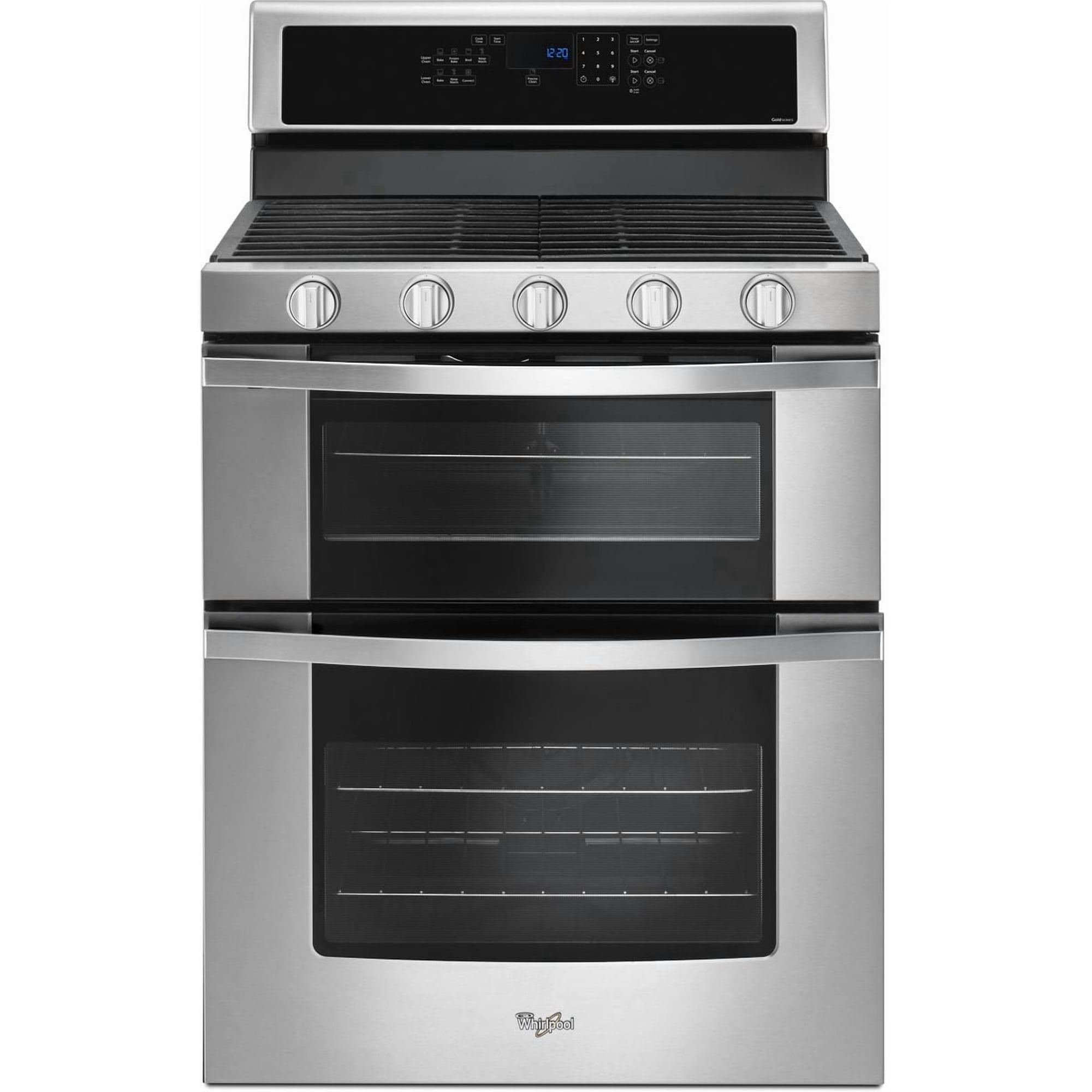 Whirlpool 30” 6.0 cu ft Gas Double Oven Range in Stainless Steel