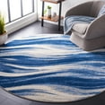 thumbnail image 2 of SAFAVIEH Jasper Eddie Abstract Overdyed Area Rug, Navy/Ivory, 6'7" x 6'7" Round, 2 of 8