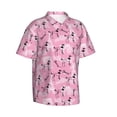 thumbnail image 2 of Uemuo Cartoon Poodle Dog Printed Regular Fit Short Sleeve Casual Hawaiian Shirt for Men,Aloha shirt,Tropical shirt,Floral print shirt,Vacation Beach shirt-, 2 of 9