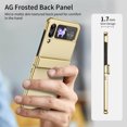 thumbnail image 5 of Allytechgroup Screen Protector Case for Samsung Galaxy Z Flip 3, Matte Slim Hinge Protection Anti-Scratch Full Body Shockproof Bumper Rugged Phone Case Cover for Galaxy Z Flip 3, Gold, 5 of 9