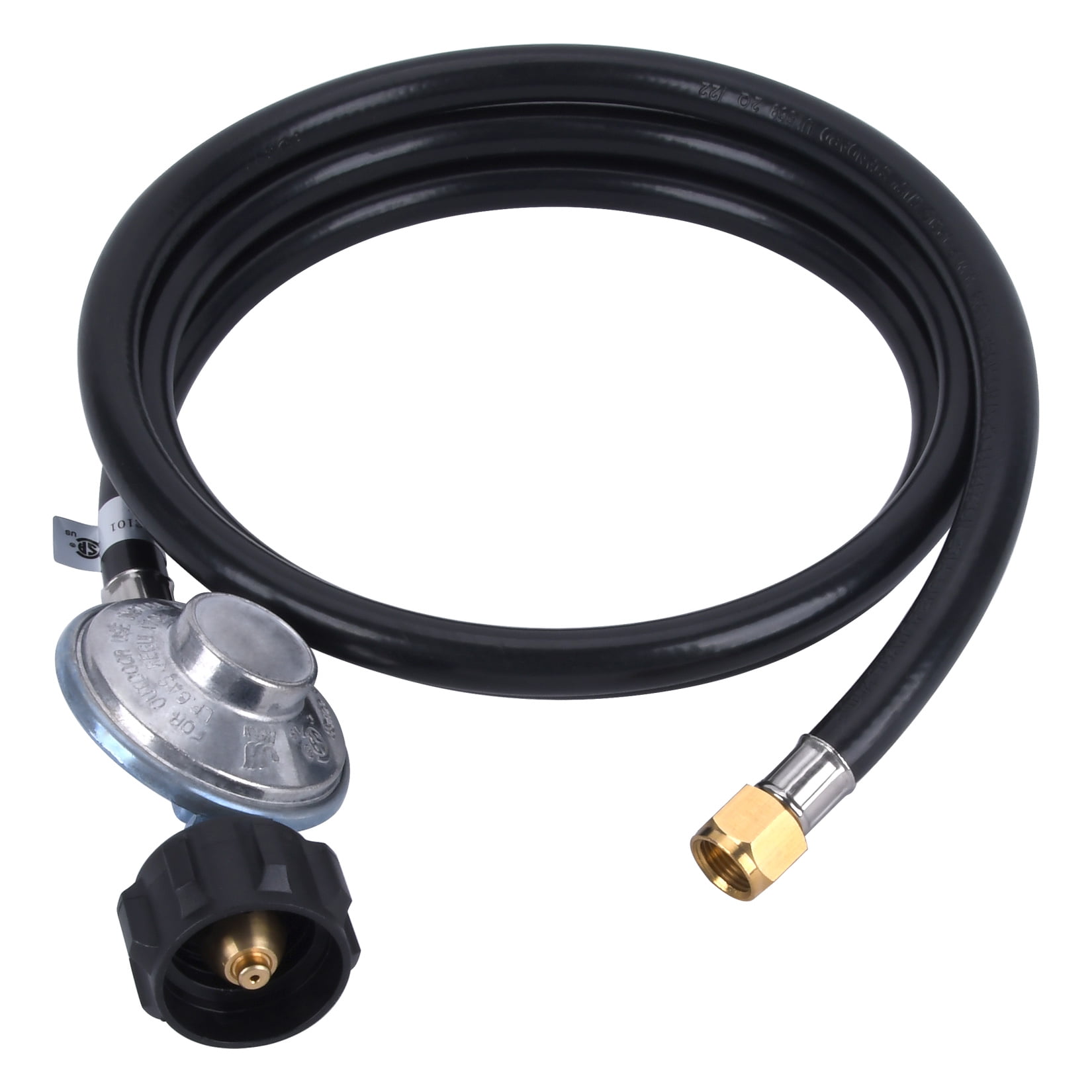 Uscover 6Ft Propane Regulator Hose,Universal Grill Propane Hose Regulator with CSA Certified,  for Blackstone 28"/36" Griddle,Weber Grill, Fire pit, 3/8" Female Flare for Most LP Gas Grills(KSUN)