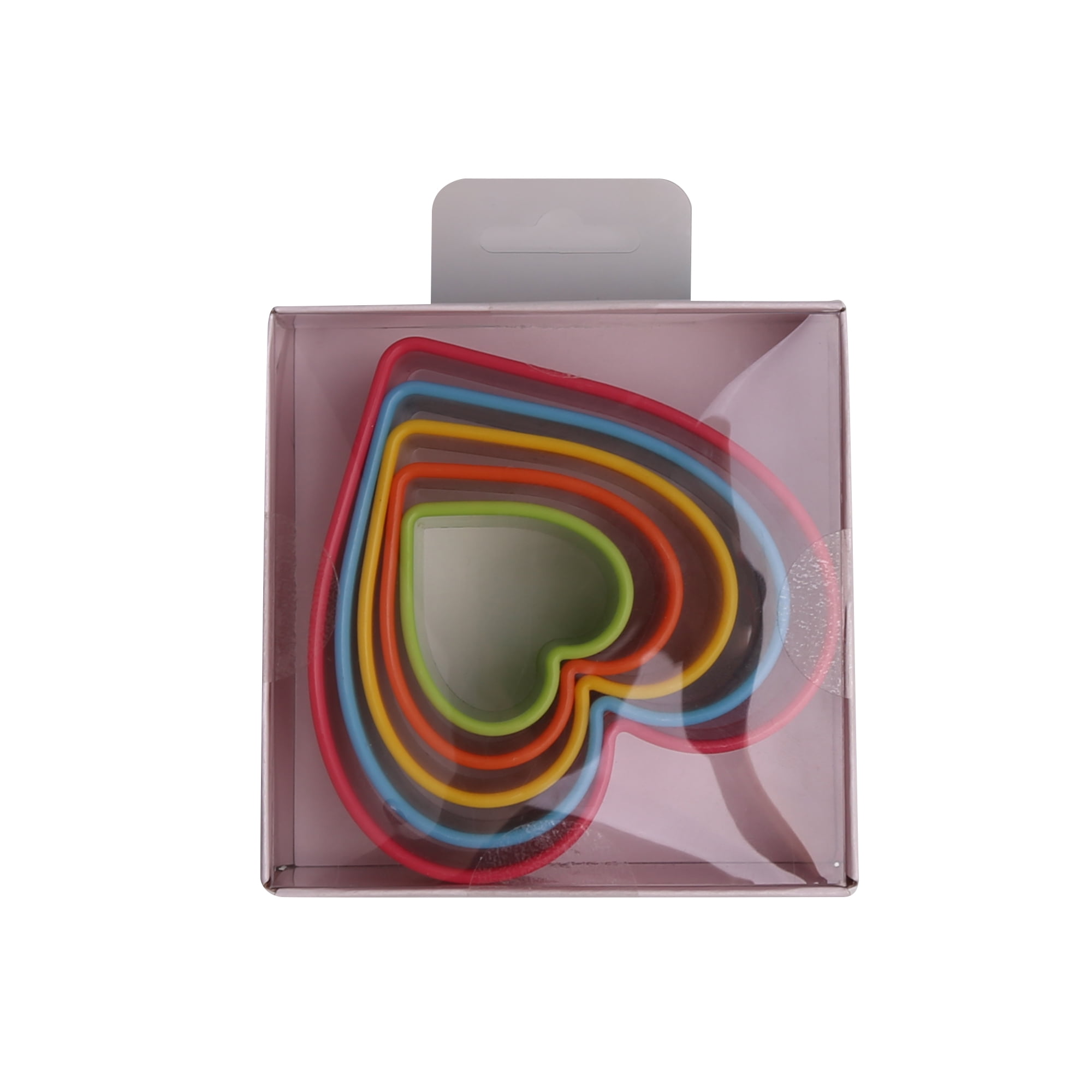 Heart Cookie Cutter Set, Multi-Color, 5 Pieces, Plastic Material, Way to Celebrate