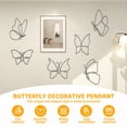thumbnail image 2 of 6Pcs Metal Wall Art Rustproof Metal Wall Décor Wall Hanging Ornament Different Shape Easy Install Iron Wall Hanging Decoration Black/Gold for Wall Kitchen Bathroom, 2 of 10