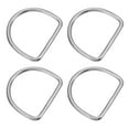 thumbnail image 1 of Uxcell Metal D-Rings, 304 Stainless Steel D Ring Welded Solid Dee Rings DIY Accessories for Dog Collars 4x40mm, 1 of 6