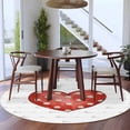 thumbnail image 3 of Round Rug 5Ft Washable Non-Slip, Valentine's Day Circle Area Rugs for Living Room Bedroom, Red Love Polka Dots Lines Minimalist Indoor Floor Mats Carpet Runner for Home Decor Aesthetic, 3 of 8